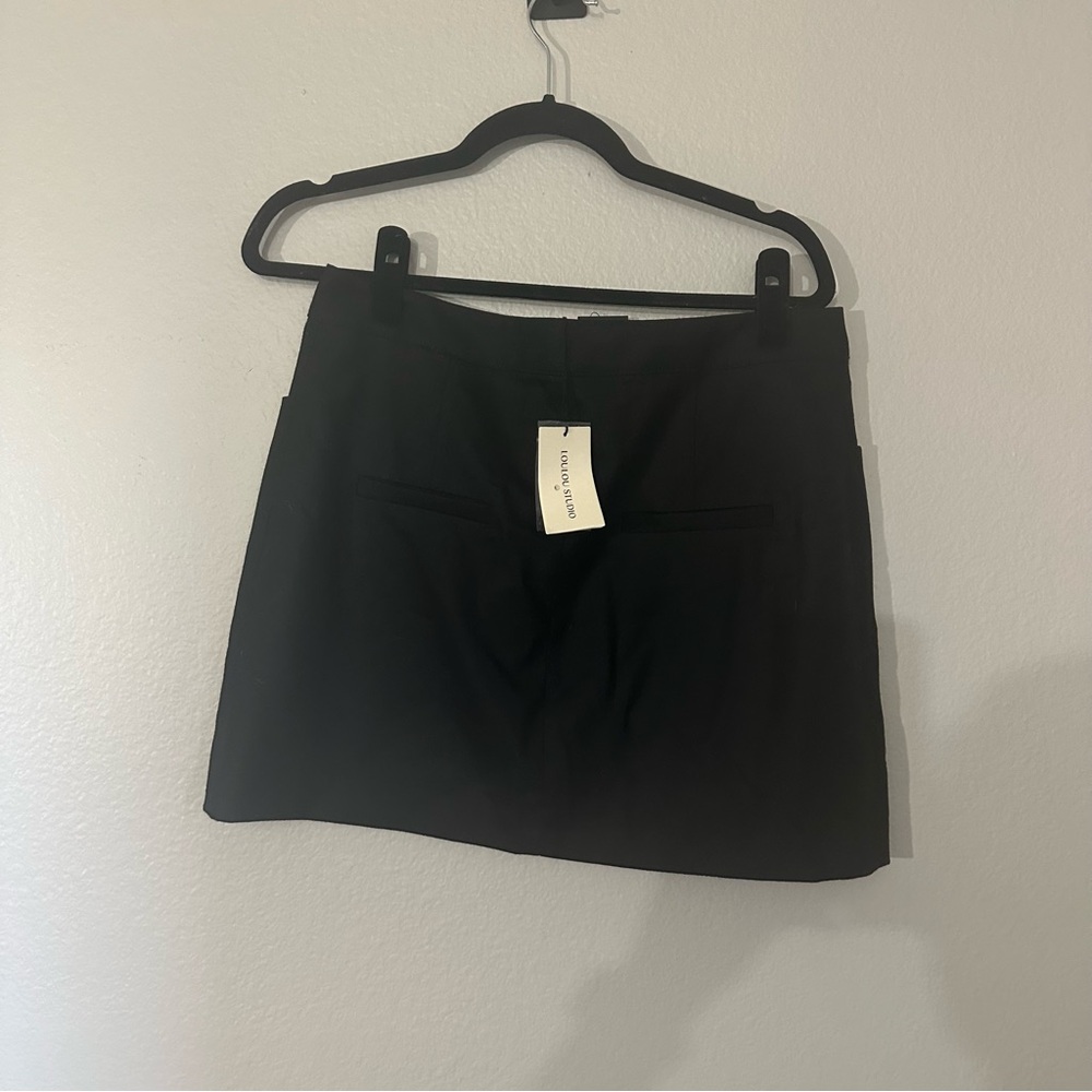 NWT Loulou Studio Black Hornby Mini Skirt Large - Picture 6 of 7